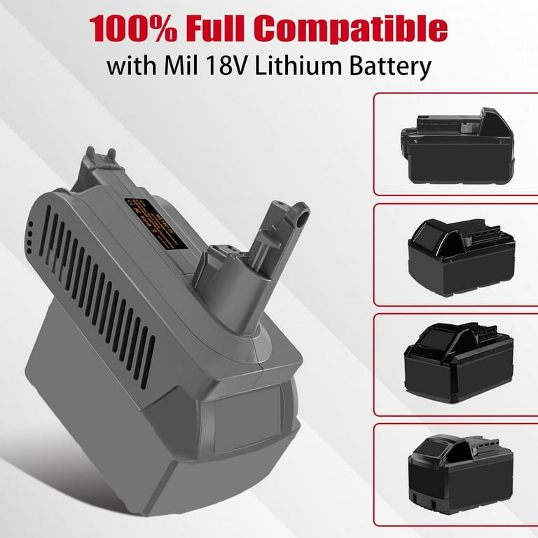 Adapter for Dy*son V11 Screw-in Series,for Mil*wau*kee 18V Li-ion