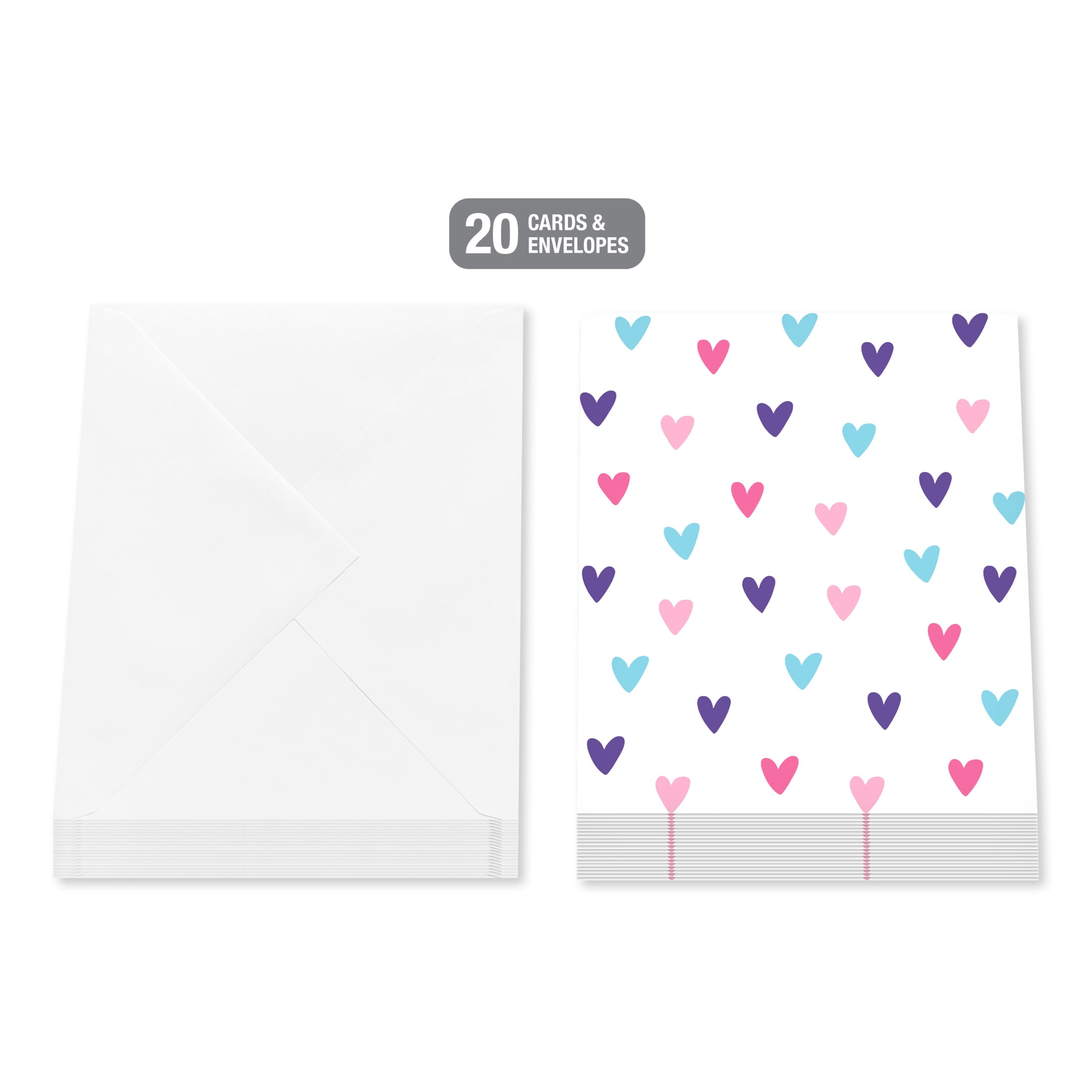 American Greetings All Occasion Blank Cards, Heart (20-Count)
