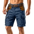 thumbnail image 2 of Aimik Men's Vintage Cargo Shorts with Multi Pocket and Button Summer Heavy Duty Cotton Shorts for Outdoor Camping, 2 of 5