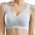 thumbnail image 5 of Kureaily Women's Summer Comfort Sports Fitness Gathering Traceless Latex Large Back Bra Comfortable Everyday Bras, 5 of 5