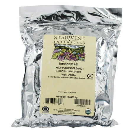 Best Starwest Botanicals - Bulk Kelp Powder Organic - 1 lb. deal