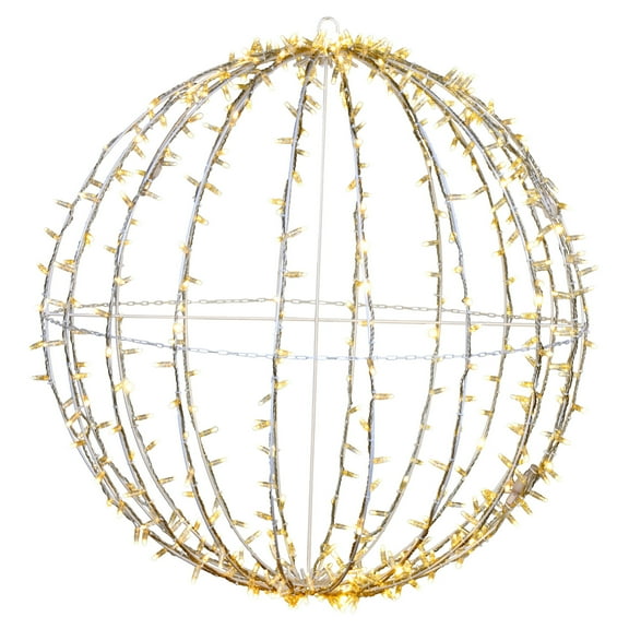 Vickerman 480Lt x 40" Fold Flat Warm White Led Twinkle Jumbo Hanging Sphere.