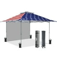thumbnail image 3 of EAGLE PEAK 13x13 Pop up Outdoor Canopy Tent Instant Folding Shelter with One Privacy Curtain,American Flag, 3 of 9