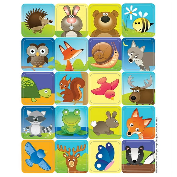 Stickers Thème Créatures des Bois, Pack de 120