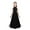 Black, variant on Kids Girls Lace Party Long Dress Halter Evening Pageant Wedding Bridesmaid Dress Prom Gown Pink 10