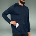 thumbnail image 4 of BiZtdJrK Men's Quick Dry Zip Up Hoodies Workout Running Hiking Lightweight Jackets Gym Long Sleeve Solid Color Sweatshirts with Pockets, Navy, XL, 4 of 8