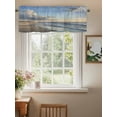 thumbnail image 3 of Kitchen Valances for Window, Seaside Scenery Landscape Water Waves Light Filtering Rod Pocket Valance Curtain, Nature &nbsp;Short Curtains Window Topper for Bedroom Bathroom Living Room 54x18in, 3 of 7