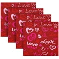 thumbnail image 5 of Coolnut Valentine's Day Love Heart Cloth Napkins Set of 1,Reusable Washable Polyester Dinner Table Napkins for Family,Kitchen,Dining,Party Decor, 5 of 7