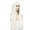 white, variant on Wig with Bangs, Wigs for Women, White Split Length Straight Hair High-temperature Silk Synthetic Fiber Wig