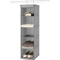 thumbnail image 5 of Whitmor 5 Section Closet Organizer - Hanging Shelves with Sturdy Metal Frame - Grey - Adult Use, 5 of 9