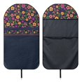 thumbnail image 6 of POLERO Terry Cloth Car Seat Cover Machine Washable, Compatible with Truck Seat Van, Bucket Seat Protector Fit for Sedan Vehicle, Vibrant Floral Folk Print 1 Pack, 6 of 7