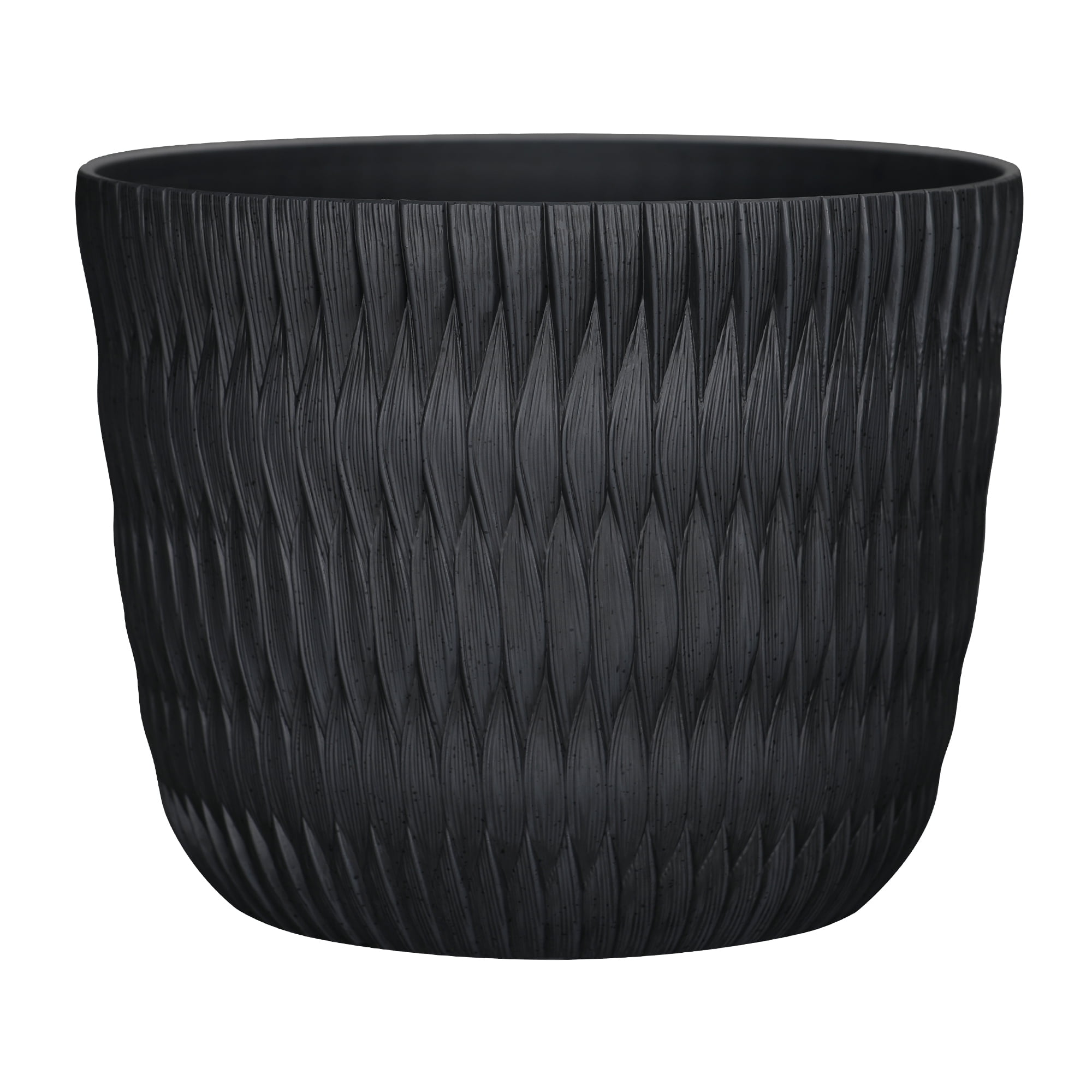 Better Homes & Gardens Carly Black Resin Planter, 15.9in x 15.9in x 12.5in