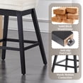 thumbnail image 5 of TEWLOSS 30" Swivel Bar Stools with Back Set of 2, Bar Height Upholstered Velvet Bar Stools - Modern Kitchen Stools for Home Dining,Beige, 5 of 10
