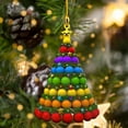 thumbnail image 2 of HomeDM Christmas Ornaments, Hanging Ornaments for Xmas Tree Party Home Decorations 2D Acrylic Xmas Balls Pendant Xmas Gifts for Family Home Decor, 2 of 3