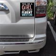 thumbnail image 2 of DistinctInk Custom Bumper Sticker - 8" x 8" Decorative Decal - Black Background - Yes I'm a Girl Yes I Speak Fluent Wrestling, 2 of 2