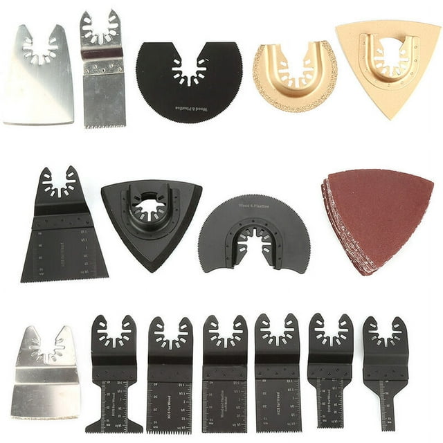 Oscillating Multi Tool Blade Set, Wide Variety Applications from Woodworking to Metal Cutting, 40 Pieces