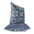 thumbnail image 3 of Foliage Frenzy Throw Pillow with Removable Cover in Blue 16x16, 3 of 6