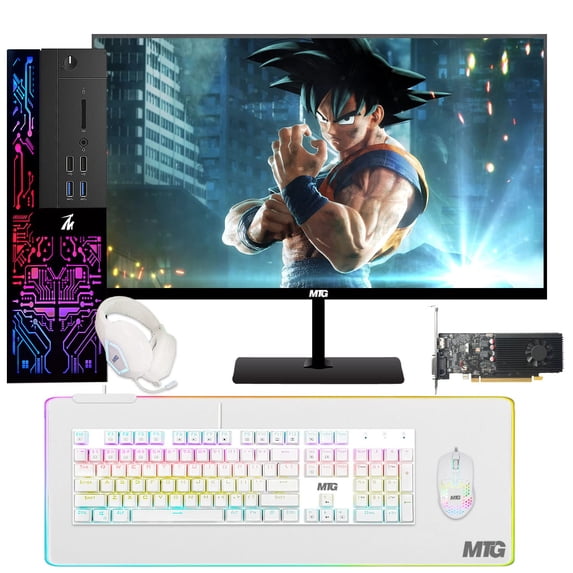 Restored TechMagnet Gaming PC Desktop,Intel Core i5-6500,Siwa 6,GT-1030 4GB DDR4,16GB RAM,480GB SSD+1TB HDD,New MTG 22 Inch Monitor,Gaming Kit,Windows 11 Pro