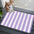 thumbnail image 4 of Purple Striped Large Area Rugs for Bedroom Living Room, Soft Non Slip Carpet Bedside Rug, Modern Farmhouse Purple White Stripes Rectangular Floor Cover Kitchen Accent Rug 2'x3' for Dining Room/Office, 4 of 9