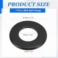 thumbnail image 2 of Wall Split Flange, ABS Self-Adhesive Escutcheon Plate for 64mm/2.5" Diameter, Water Pipe Cover for Kitchen Toilet Faucet Decoration, Black, 2 of 6