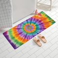 thumbnail image 2 of Colorful Rainbow Tie Dye Spiral Pattern Bathroom Rugs Mat,Non Slip Microfiber Bathroom Rug,Rubber Backing,Soft Bathroom Mats for Bathroom Floor,Tub and Shower,60x24in(150x60cm), 2 of 5