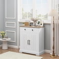thumbnail image 4 of Kitchen Storage Cabinet, Modern Buffet Cabinet with Storage, Coffee Bar with 2 Drawers and 2 Doors, Floor Sideboard Buffet for Living Room, Dining Room, Bathroom, 4 of 8
