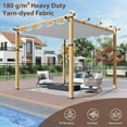 thumbnail image 6 of Outdoor Aluminum Pergola with Retractable Canopy, Reinforced 4-Sided Base, Waterproof & UV-Resistant Adjustable Roof, Modern Design for Patio, Deck, Backyard, and Garden, 6 of 9