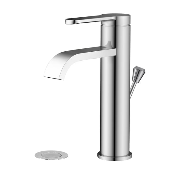 Westbrass L1MSP-26 8" Single Handle Lavatory Faucet with Pop-Up Drain Assembly, Polished Chrome