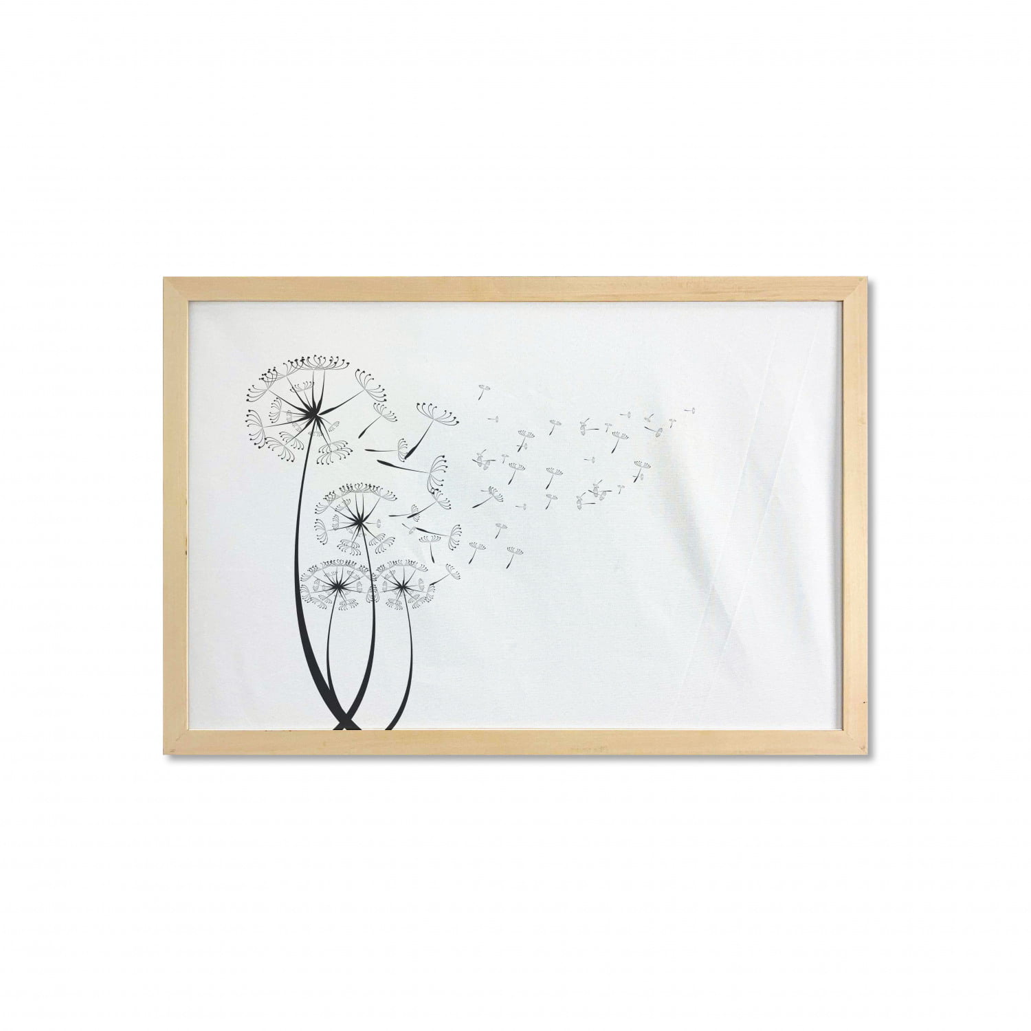 dandelion blowing in the wind drawing