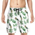 thumbnail image 2 of Aayomet Men Swim Trunks Short Cargo Pants Solid Stitching Pocket Pull Rope Shorts Fashion Hip Hop Style Loose Pants (White, L), 2 of 3