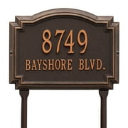 Whitehall Products 1293OB Standard Lawn Two Line Williamsburg Address Plaque, Oil Rubbed Bronze