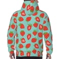 thumbnail image 7 of Honeii Hand Drawn Strawberry Pattern Mens Hoodies Men's Loose Sleeve Sweatshirt,Pullover Hooded Sweatshirt for Men,Essentials Hoodie-Large, 7 of 7