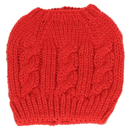 Best Winter Hats Womens Cable Knit Messy Bun/Ponytail Beanie -