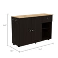 thumbnail image 5 of Boahaus Nanterre Kitchen Island, Assembled Product Height 36 in, Black Wengue, 5 of 6