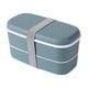 thumbnail image 1 of Lonchera, cajas Bento de material de grado alimenticio, caja de conservación para refrigerador y microondas, lonchera infantil con divisiones de doble capa, cubiertos, 1 of 2