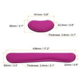 thumbnail image 2 of Uxcell Keyboard Wrist Pad Mouse Wrist Rest Ergonomic Wrist Support Comfortable Memory Foam Style 1, Red 1 Set, 2 of 5