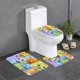 thumbnail image 1 of Fiesta de Palabras Juego de 3 alfombras de baño de coral fleece: tapete de baño + alfombra de inodoro en forma de U + funda de tapa de inodoro en forma de O, 1 of 6