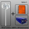 thumbnail image 3 of Generador de turbina eólica de 10KW y 5KW para el hogar, de bajo ruido, 10000W, 12V, 24V y 48V, pequeño molino de viento vertical con controlador MPPT, 3 of 5