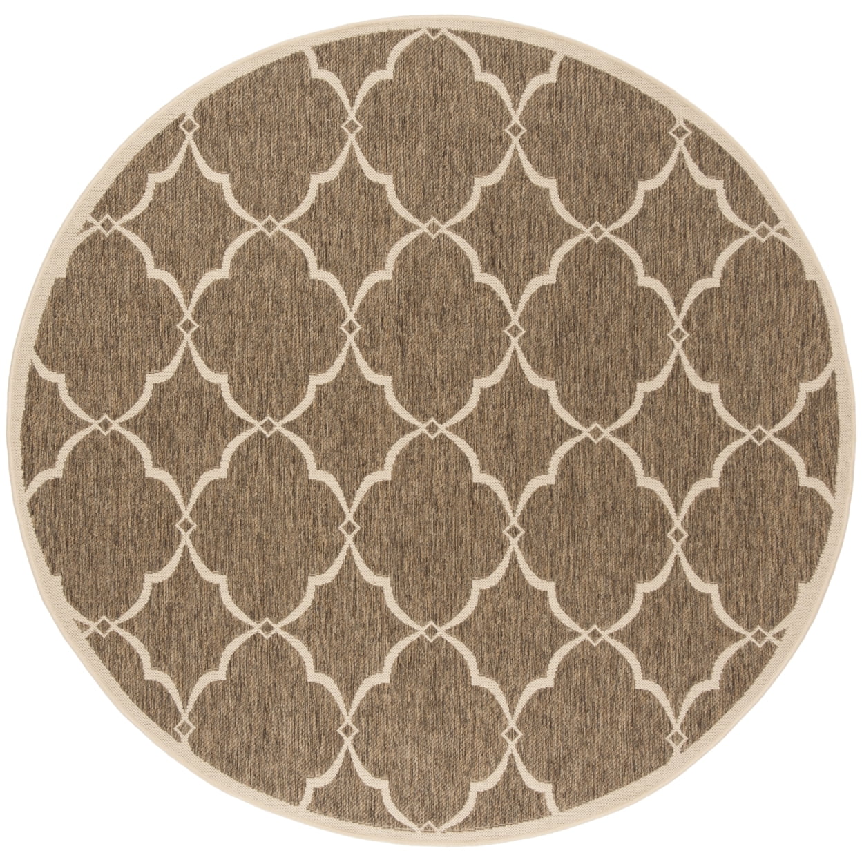 SAFAVIEH Beach House Nick Indoor/Outdoor Area Rug Beige/Cream, 6'7" x 6'7" Square