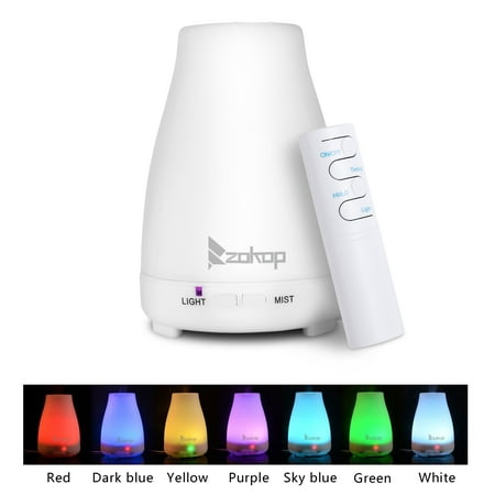 Zimtown 200ml Colorful Ultrasonic Aroma Humidifier/Aromatherapy Essential Oil Diffuser Cool Mist Humidifier for Home, Yoga, Office, Spa, Bedroom, Baby