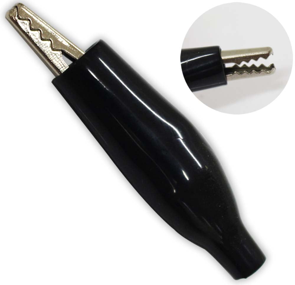 24 Piece Bag Of 1 Size Alligator Clips With Black PVC Wrapping