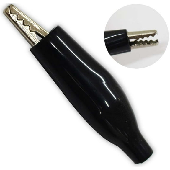 GRIPPICLAMP 24-Piece Alligator Clips Set | #1 Size with Black PVC Coating | Ideal for Electrical Work & Charge Identification