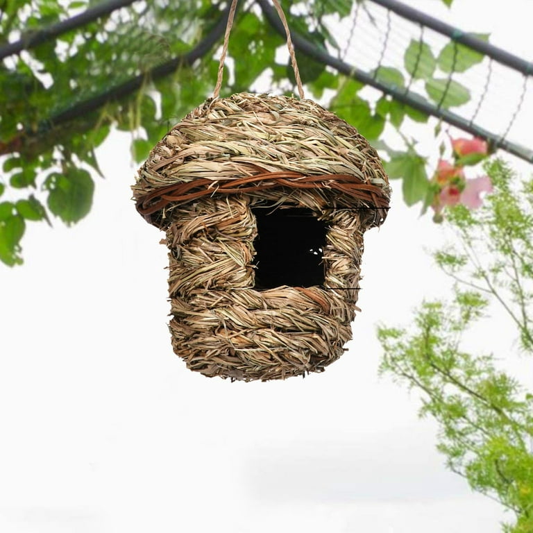 Birds Cages Nest Roosting, Grass Bird Hut, Hanging Bird House