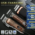 thumbnail image 5 of LQT Hair Clipper for Men Professional Set, Cordless Barber Clippers + Precision T-Outliner + Electric Foil Shaver, 7 Guide Combs, Scissors & Cape, Full Salon Grooming Kit, 5 of 7