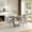 Gray-A, variant on Leovanni Modern 48" 5-Piece Solid Wood Dining Table Set with 4 Upholstered Chairs, Rectangular Kitchen & Dining Room Set, Natural
