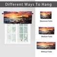 thumbnail image 5 of Coastal Nautical Kitchen Valance Curtains Lighthouse Ocean Beach Seasides Privacy Window Valances for Living Room 54 by 18 in, 1 Panel, 5 of 5