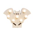 thumbnail image 2 of XYAIYT Halloween Wooden Pumpkin Lantern LED Light Spooky Face Ornament Battery Powered Safe Flameless Design Tabletop Shelf Display Festive Decor, 2 of 6