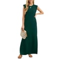 thumbnail image 3 of XVJRHAK Womens Spring Dresses Women's Summer Solid Color Sleeveless Loose Casual Long Dress (Green1,XL), 3 of 4
