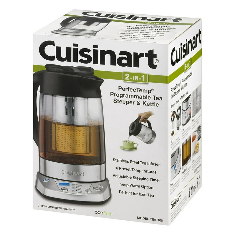 Cuisinart 2-in-1 Perfec Temp Programmable Tea Steeper & Kettle, 1.0 CT 