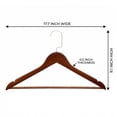 thumbnail image 6 of Unique Bargains 2Pcs Wood Durable Space Saving Home Clothes Hangers Black, 6 of 6